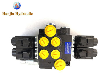 2 Bank Hydraulic Solenoid Control Valve 13gpm 24 Volt Dc Manual Directional Control Valves Control Solenoid Valve
