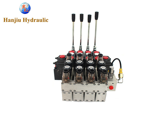 DCV140 Electro Hydraulic 4 Spools Sectional Directional Valve With High Pressure