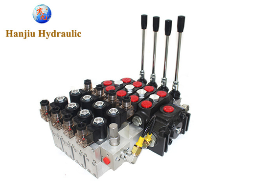 DCV140 Electro Hydraulic 4 Spools Sectional Directional Valve With High Pressure