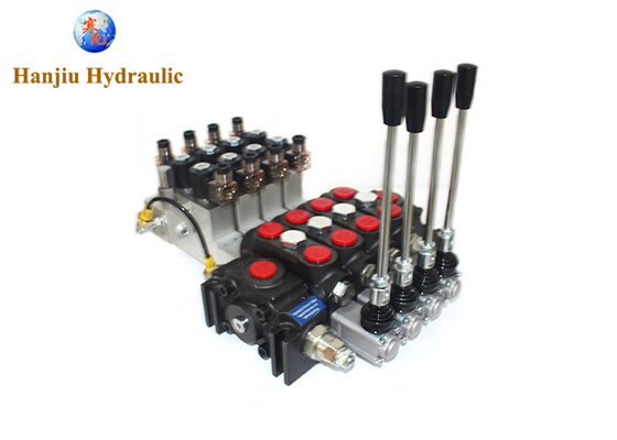 DCV140 Electro Hydraulic 4 Spools Sectional Directional Valve With High Pressure