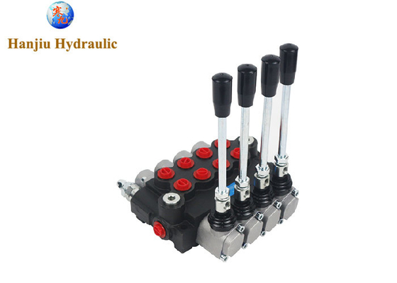 4P40-1A1A1A1A1GKZ1 हाइड्रोलिक दिशा वाल्व 40L 4 स्पूल G3/8 पोर्ट्स